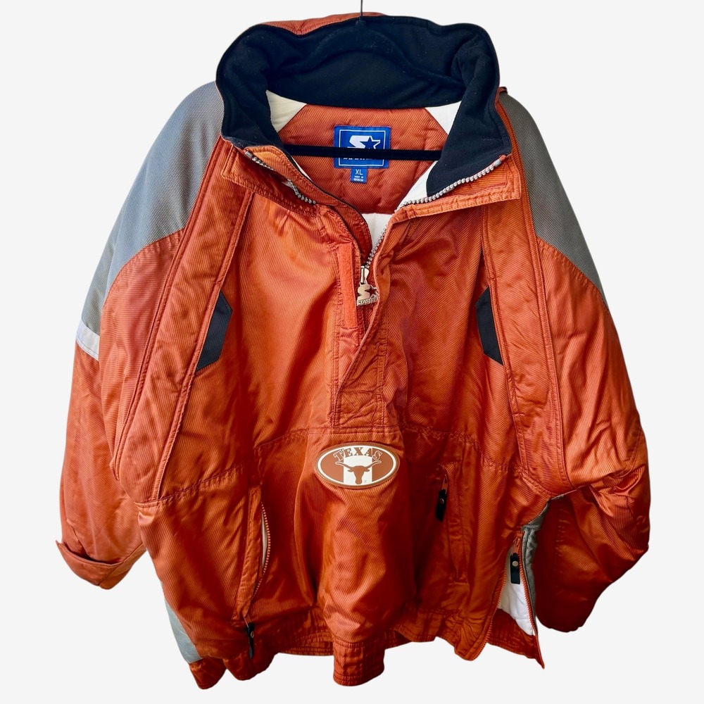 Starter Vintage RARE 90s University‎ of  Texas Pullover Jacket Puffer XL